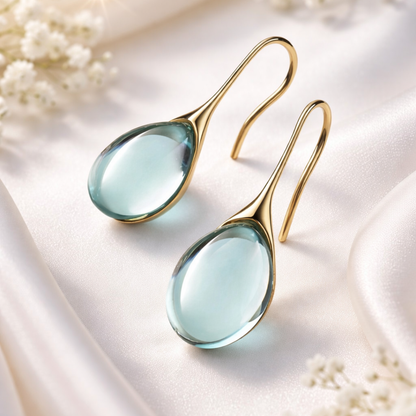 Crystal Drop Earrings in Gold and Silver