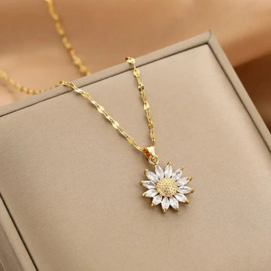 Crystal Sunflower Necklace