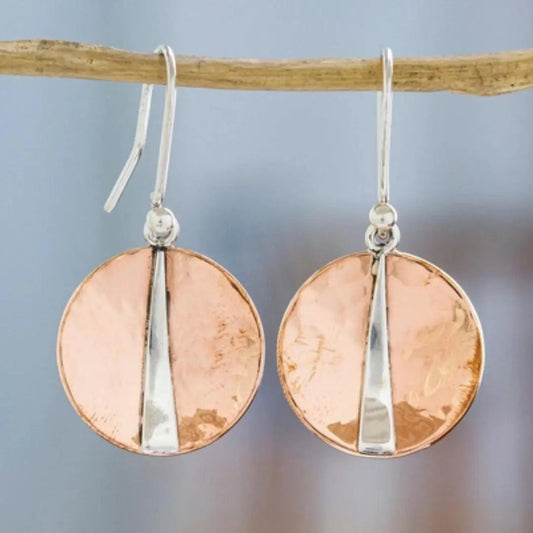 Vintage Rose Sterling Silver Round Brilliant Earrings