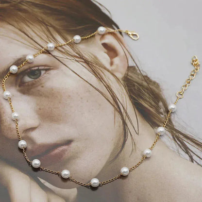 Golden Pearl Necklace