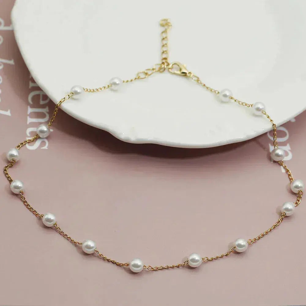Golden Pearl Necklace