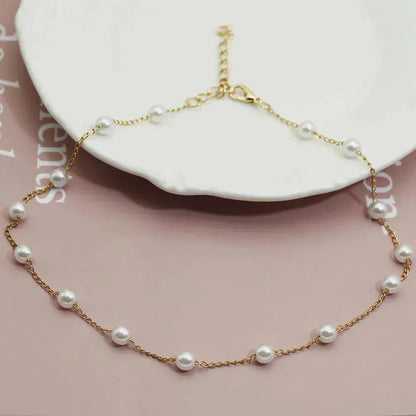 Golden Pearl Necklace