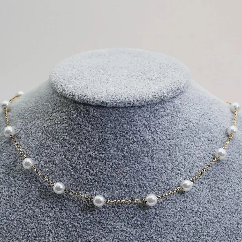 Golden Pearl Necklace