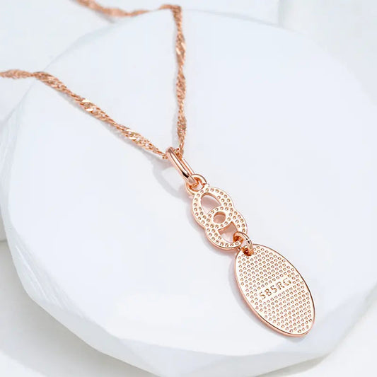 Golden Necklace with a Shiny Tip