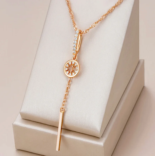 Elegant Rounded Crystal Necklace