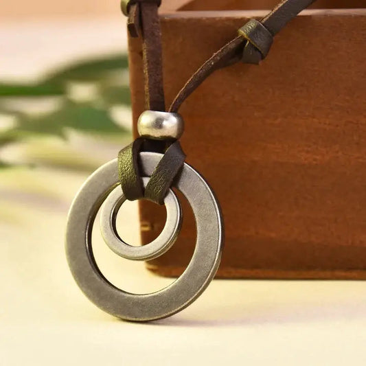 Vintage-style Leather Necklace