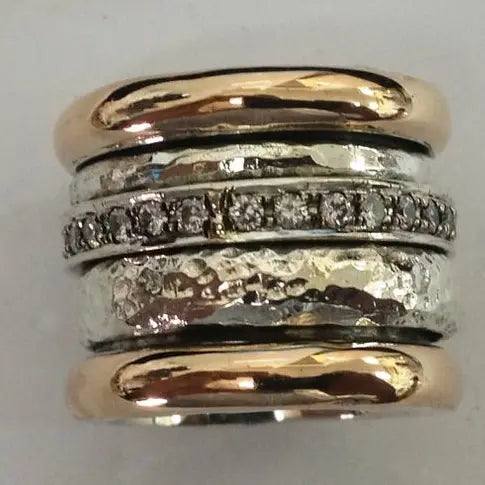 Layered Thick Golden Ring in Vintage Style